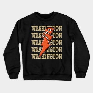 Funny Sports Washington Proud Name Basketball Classic Crewneck Sweatshirt
